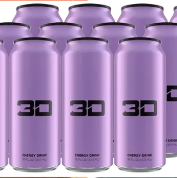 3D Purple Grape energy drink    